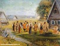 Хоровод в селе. Эскиз. 1873-1874
