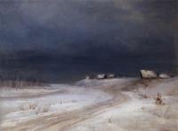 Зимний пейзаж.1880-1890-е