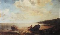 Пейзаж с лодкой. 1860-е