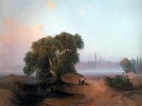 Вид Киева с Днепра на Печерскую лавру. 1852
